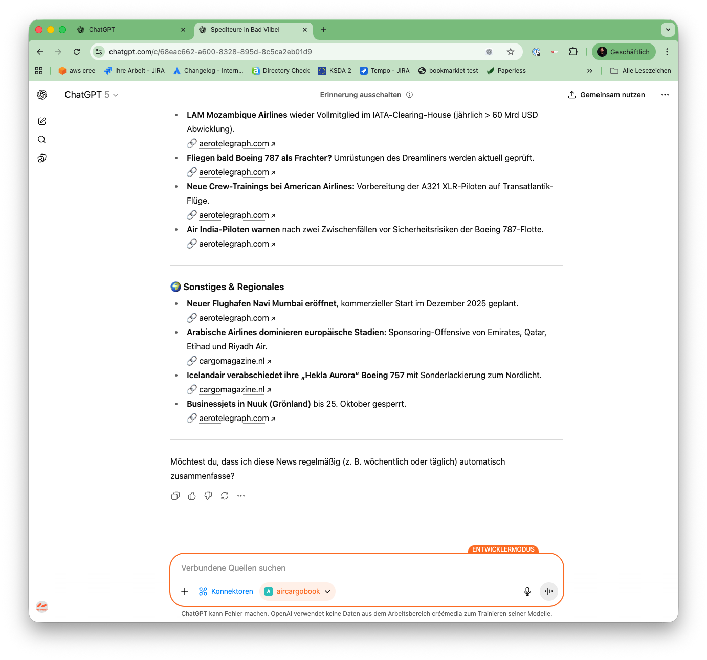 OpenAI Developer Mode: Unser MCP Server läuft endlich mit ChatGPT!