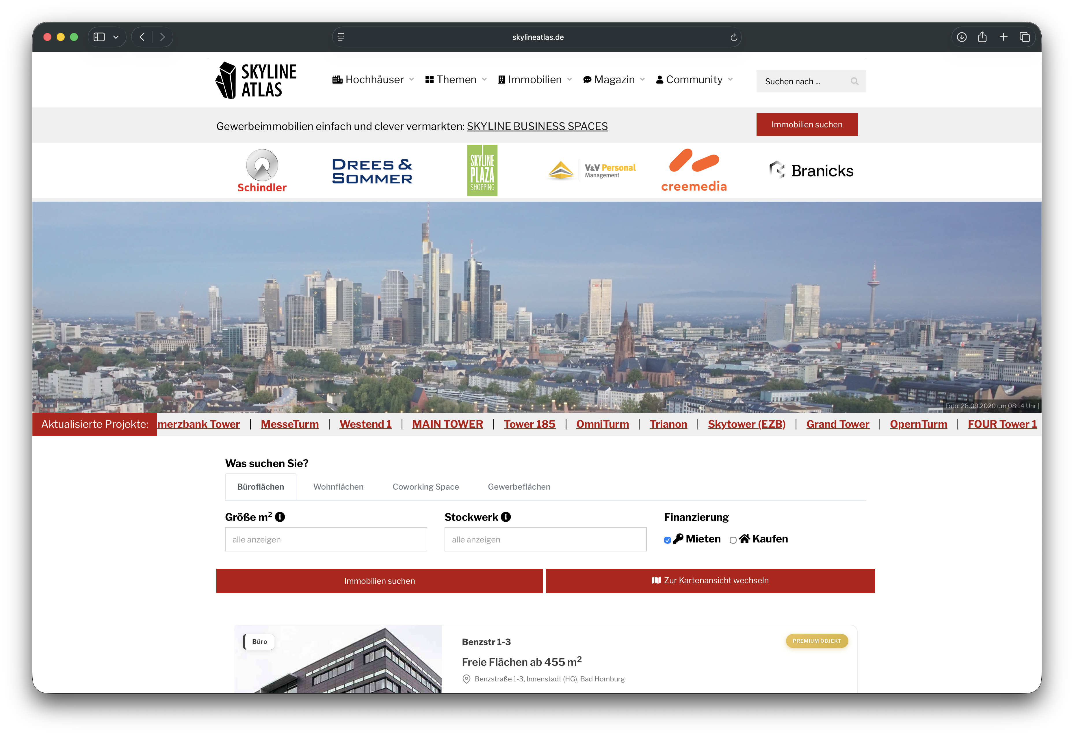 SKYLINE ATLAS Immobilienverzeichnis